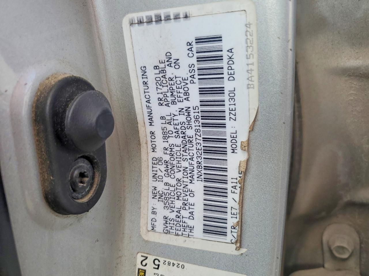 2007 TOYOTA COROLLA CE photo 13