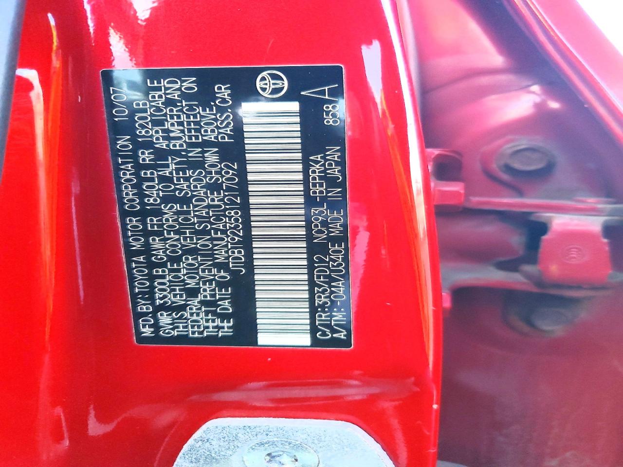 2008 TOYOTA YARIS photo 23
