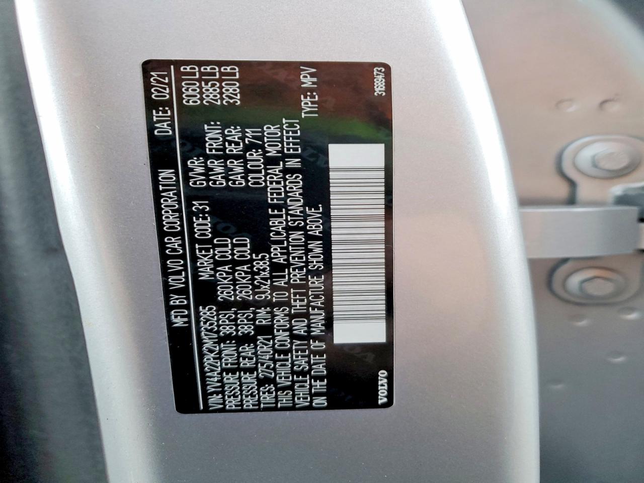 2021 VOLVO XC90 T6 MOMENTUM photo 13