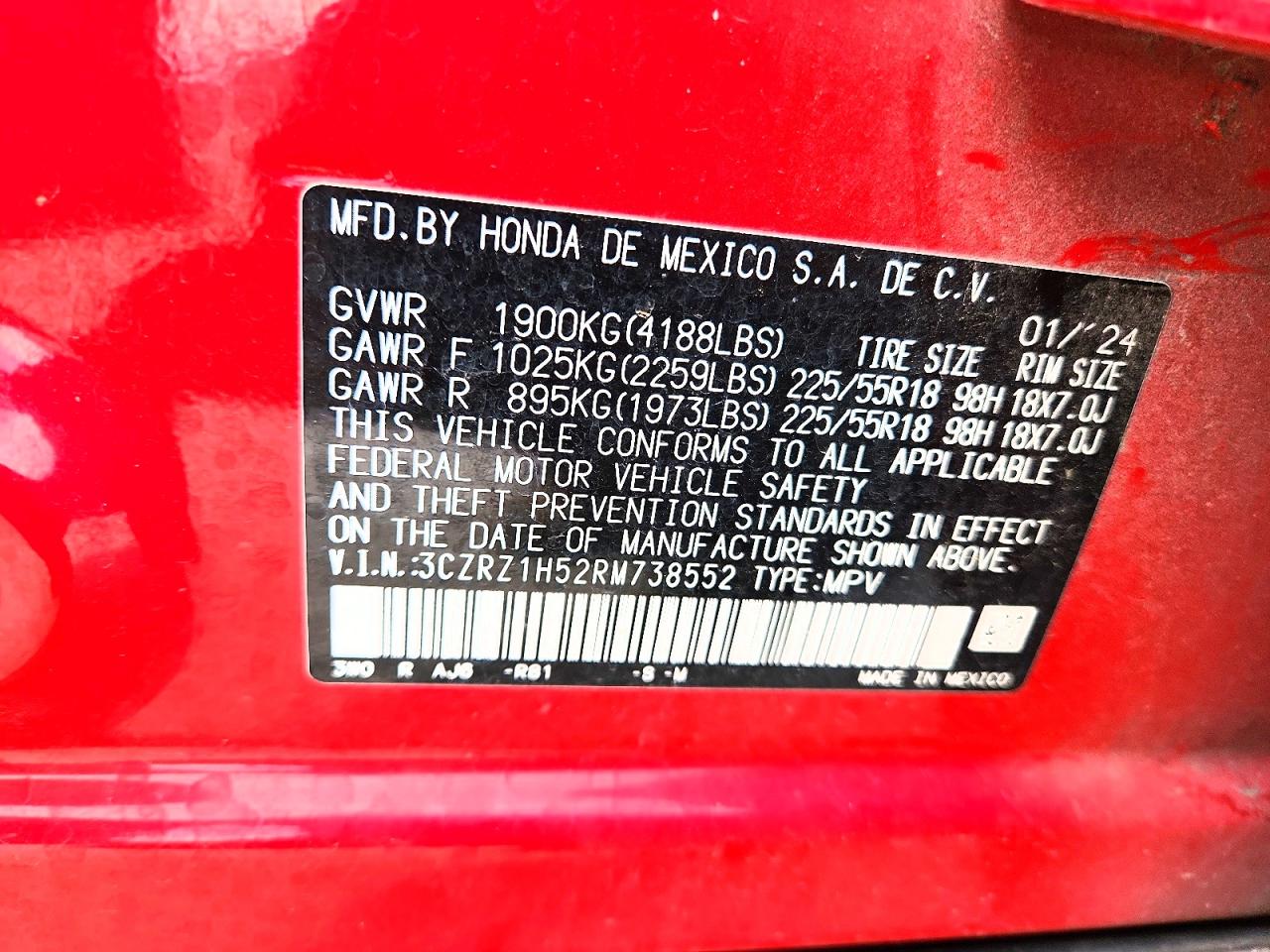 2024 HONDA HR-V SPORT photo 13