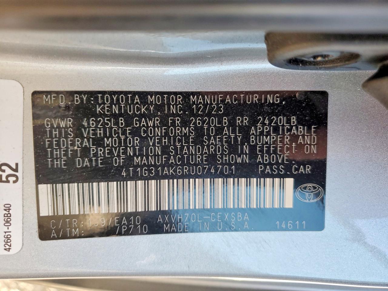 2024 TOYOTA CAMRY SE NIGHT SHADE photo 12
