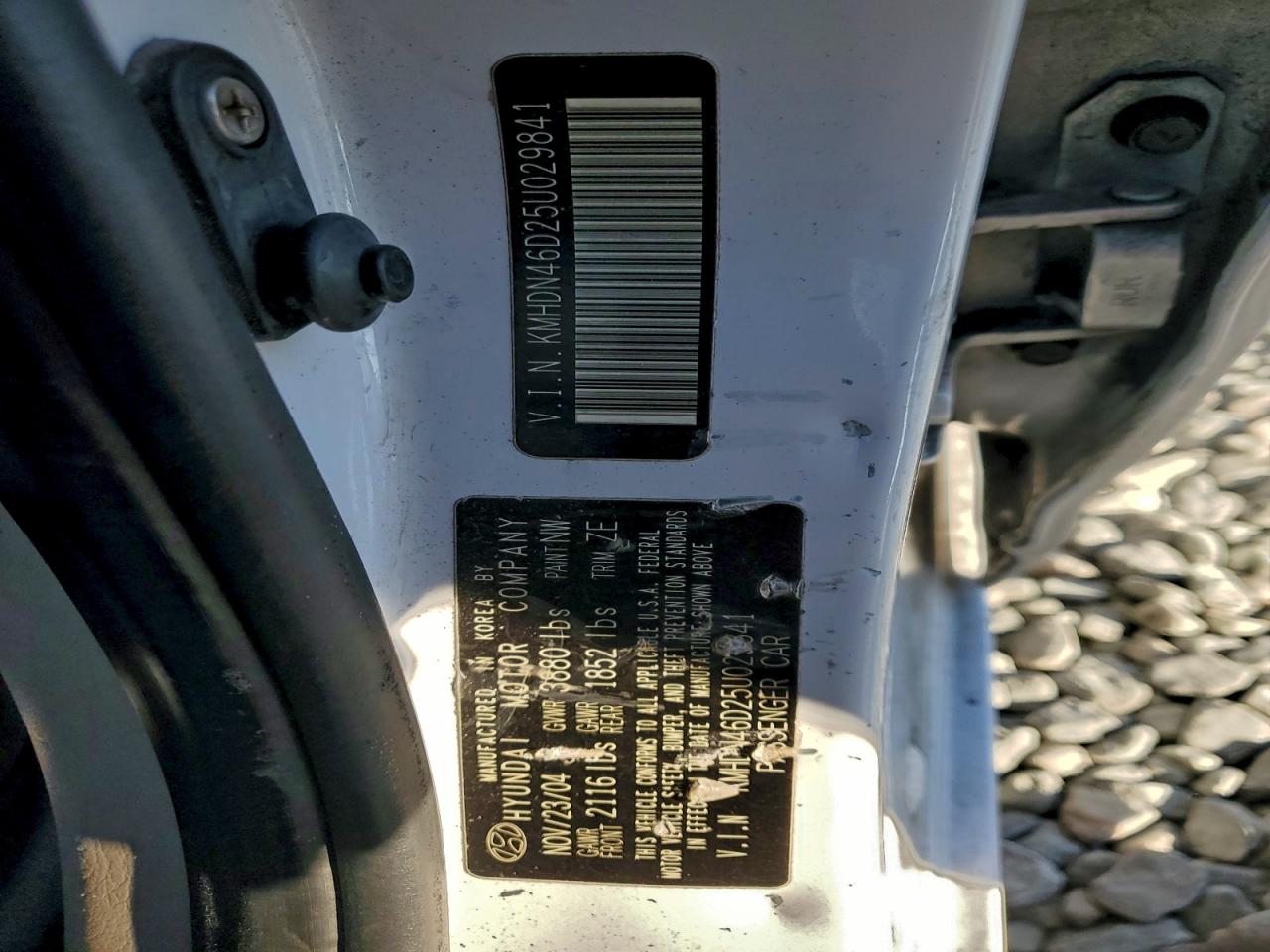 2005 HYUNDAI ELANTRA GLS photo 12