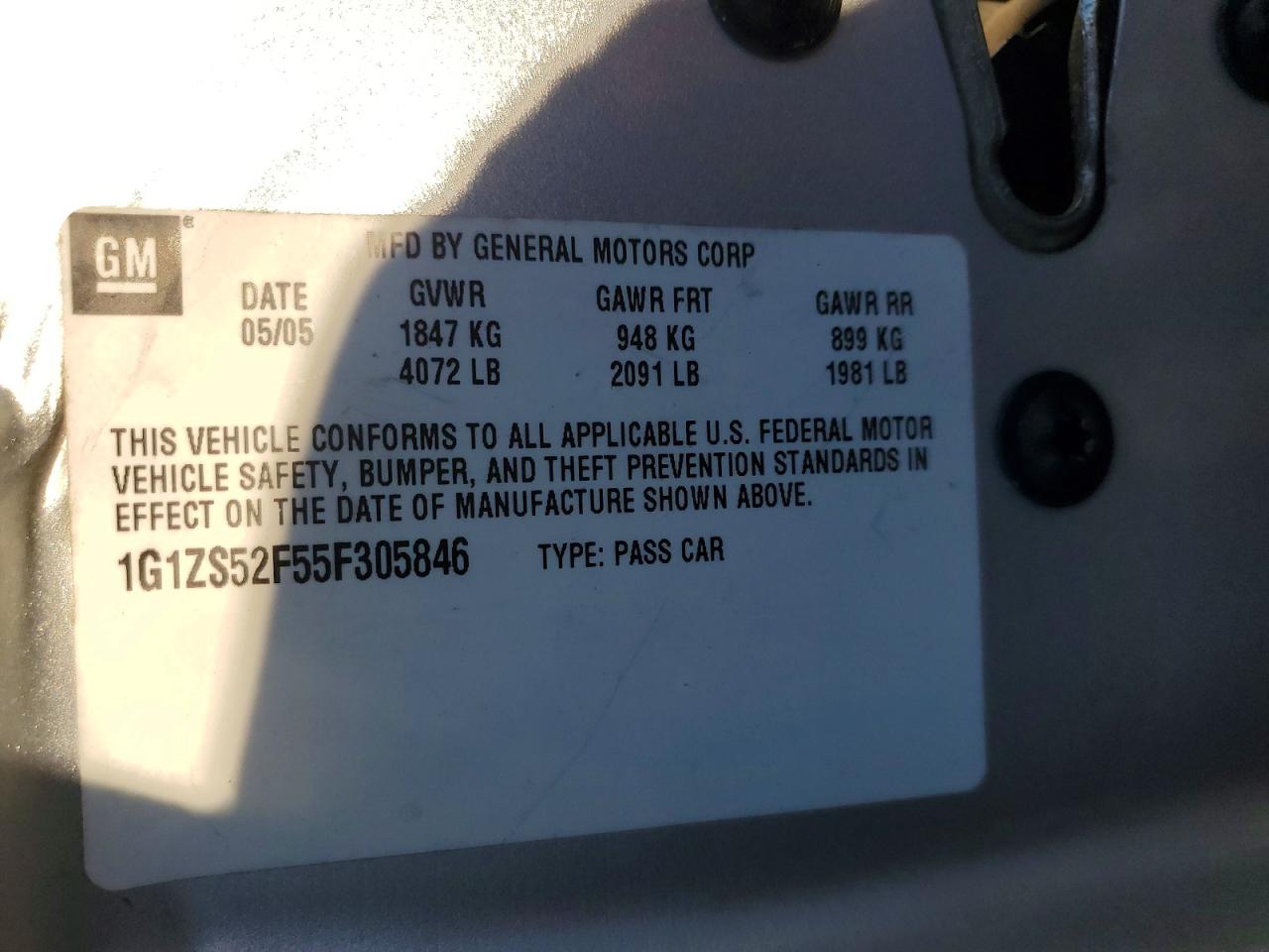2005 CHEVROLET MALIBU photo 23