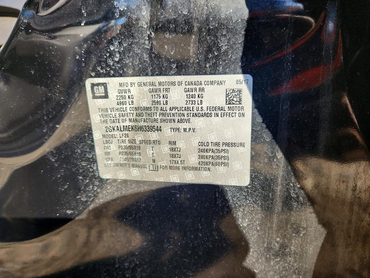 2017 GMC TERRAIN SLE photo 13