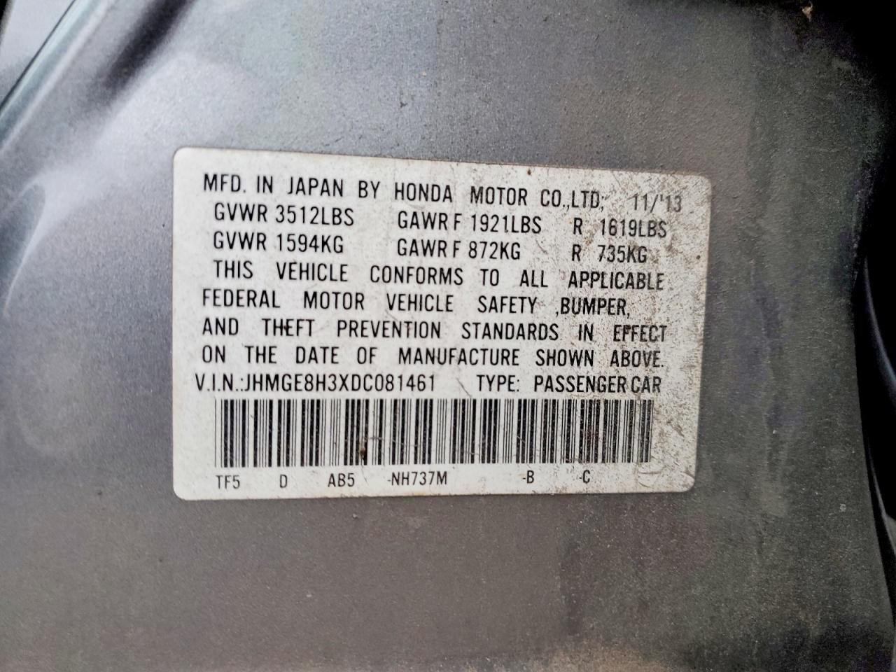 2013 HONDA FIT photo 12