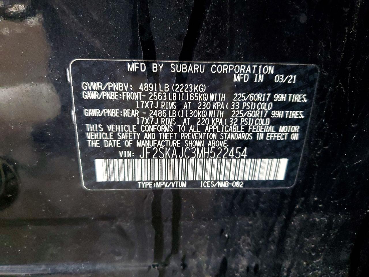 2021 SUBARU FORESTER PREMIUM photo 12