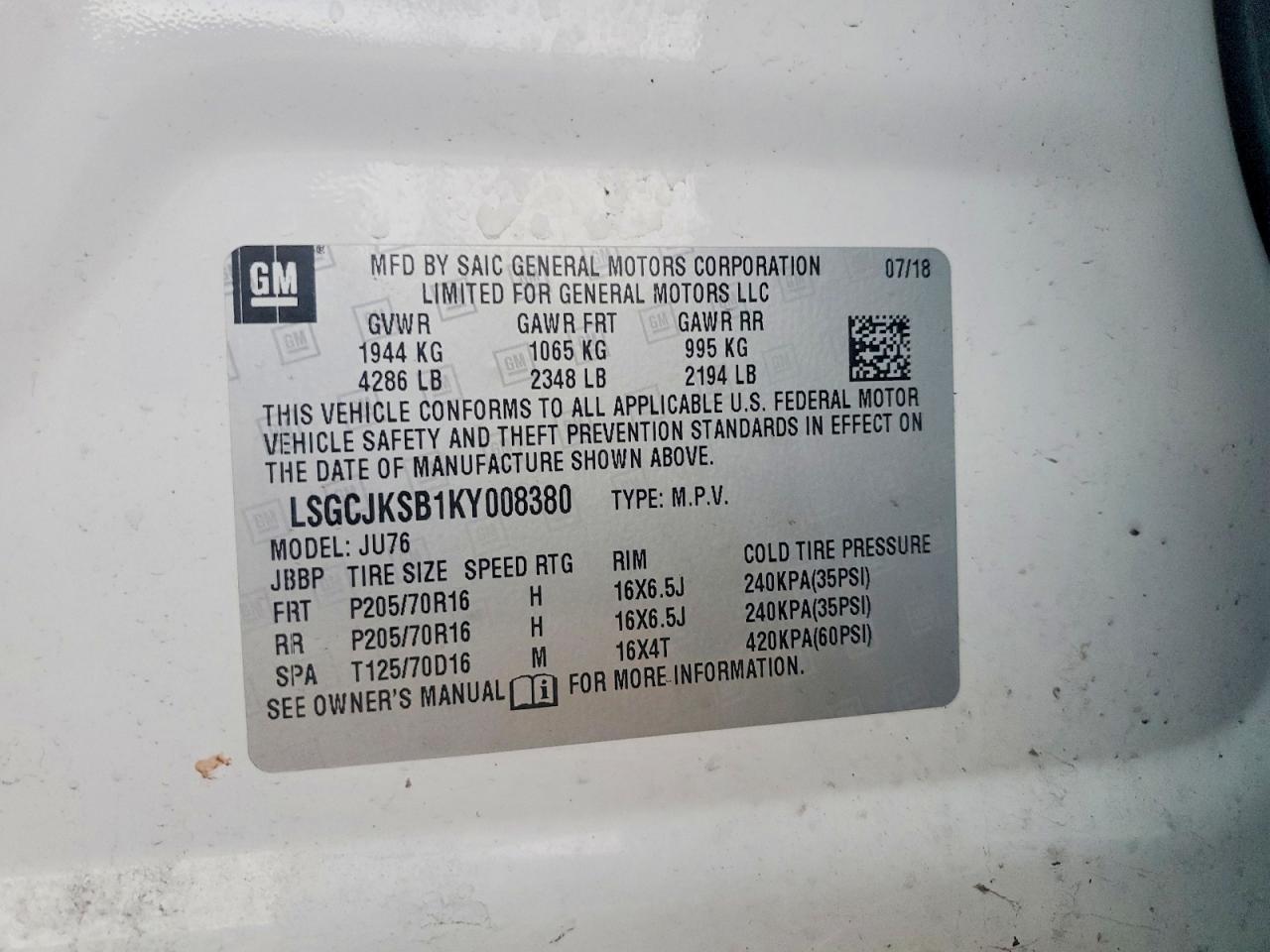 2019 CHEVROLET TRAX LS photo 12