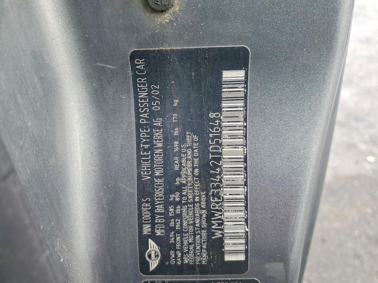 2002 MINI COOPER S photo 12