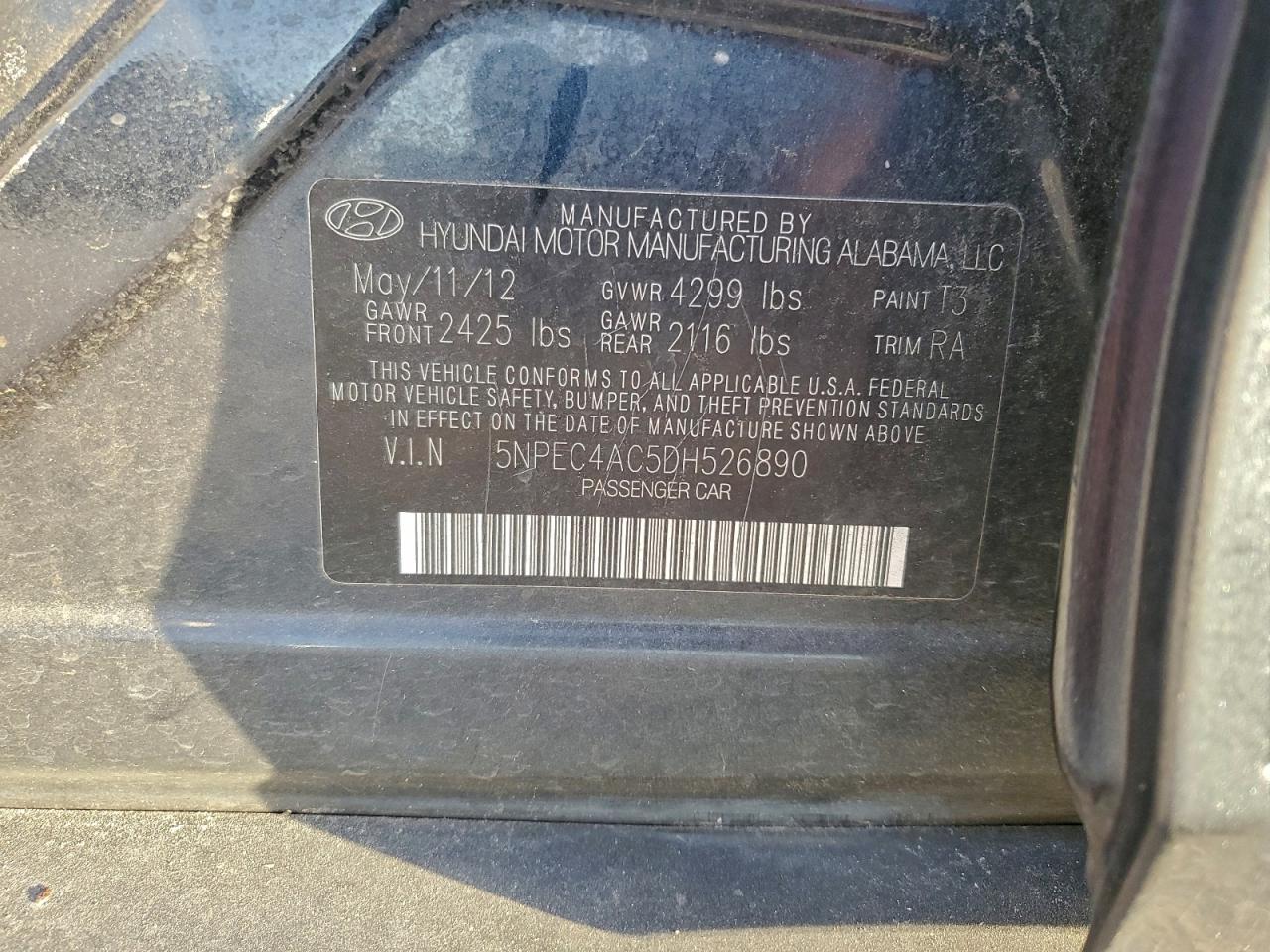 2013 HYUNDAI SONATA SE photo 12