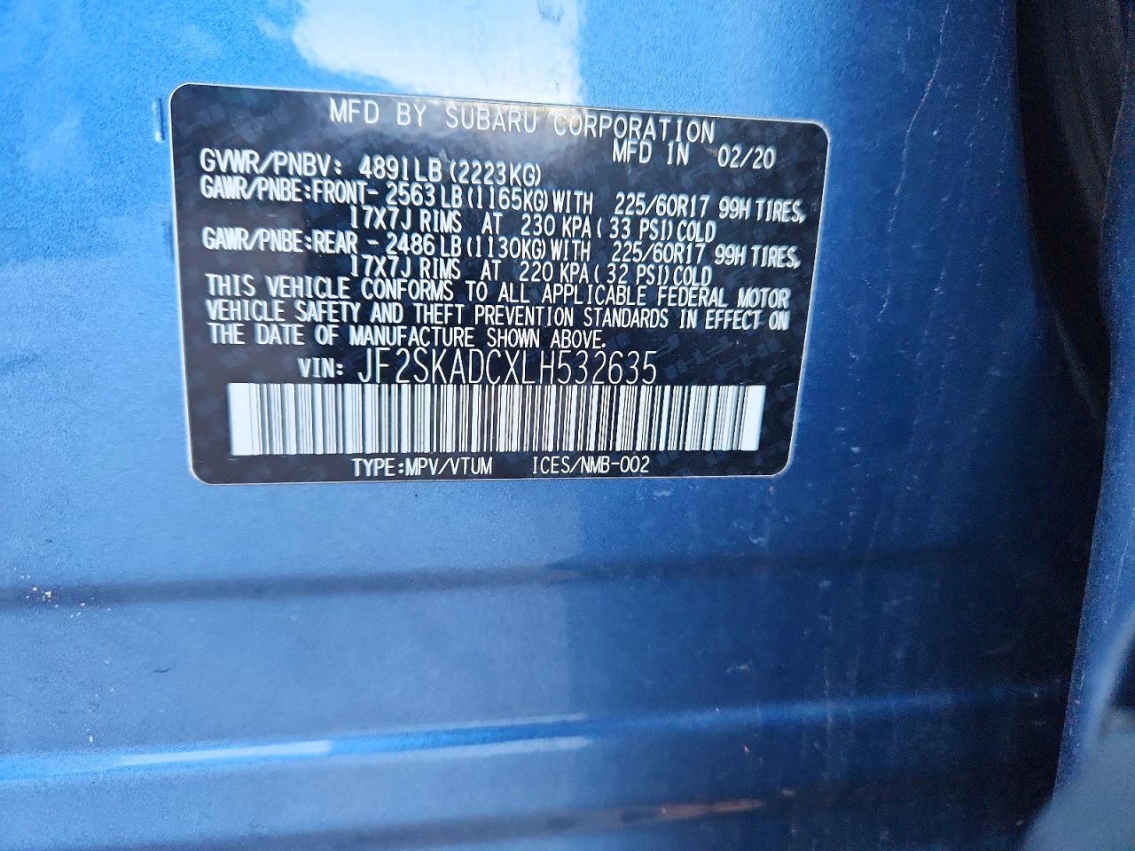 2020 SUBARU FORESTER photo 12