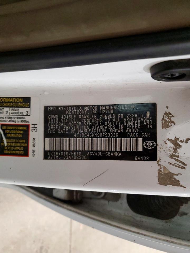 2009 TOYOTA CAMRY BASE photo 12