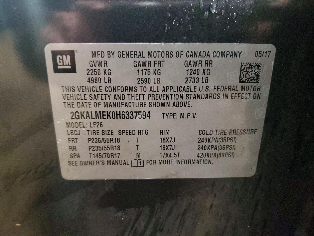 2017 GMC TERRAIN SLE photo 13