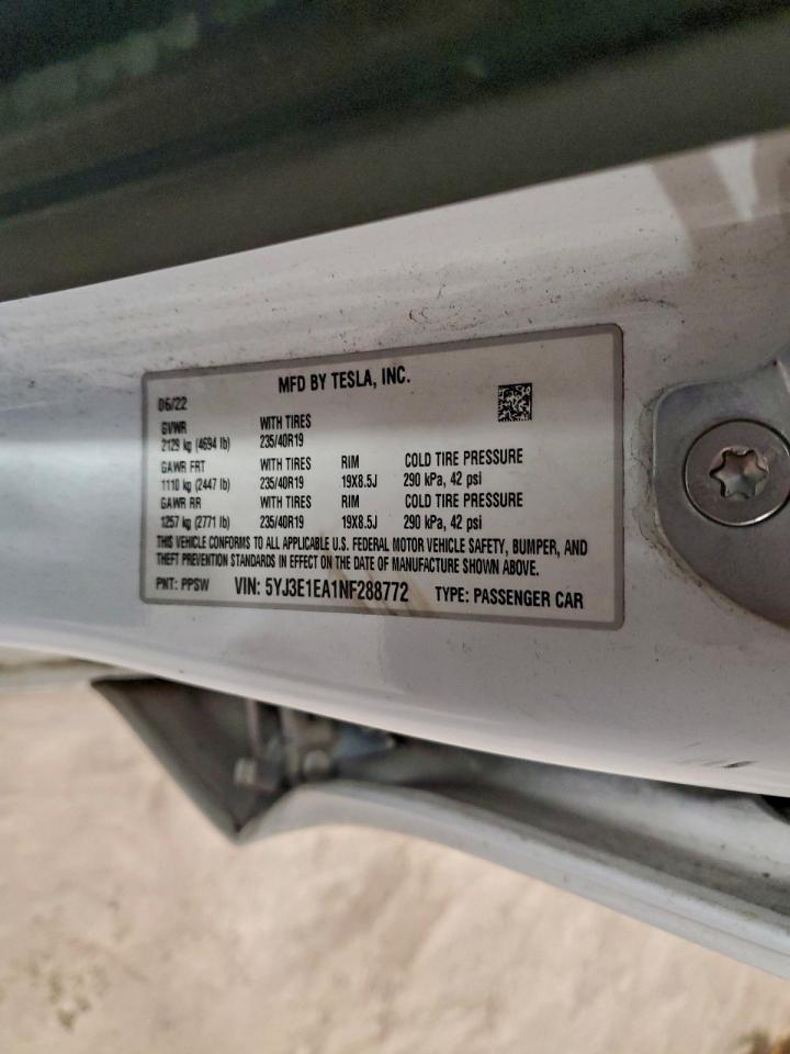 2022 TESLA MODEL 3 photo 12