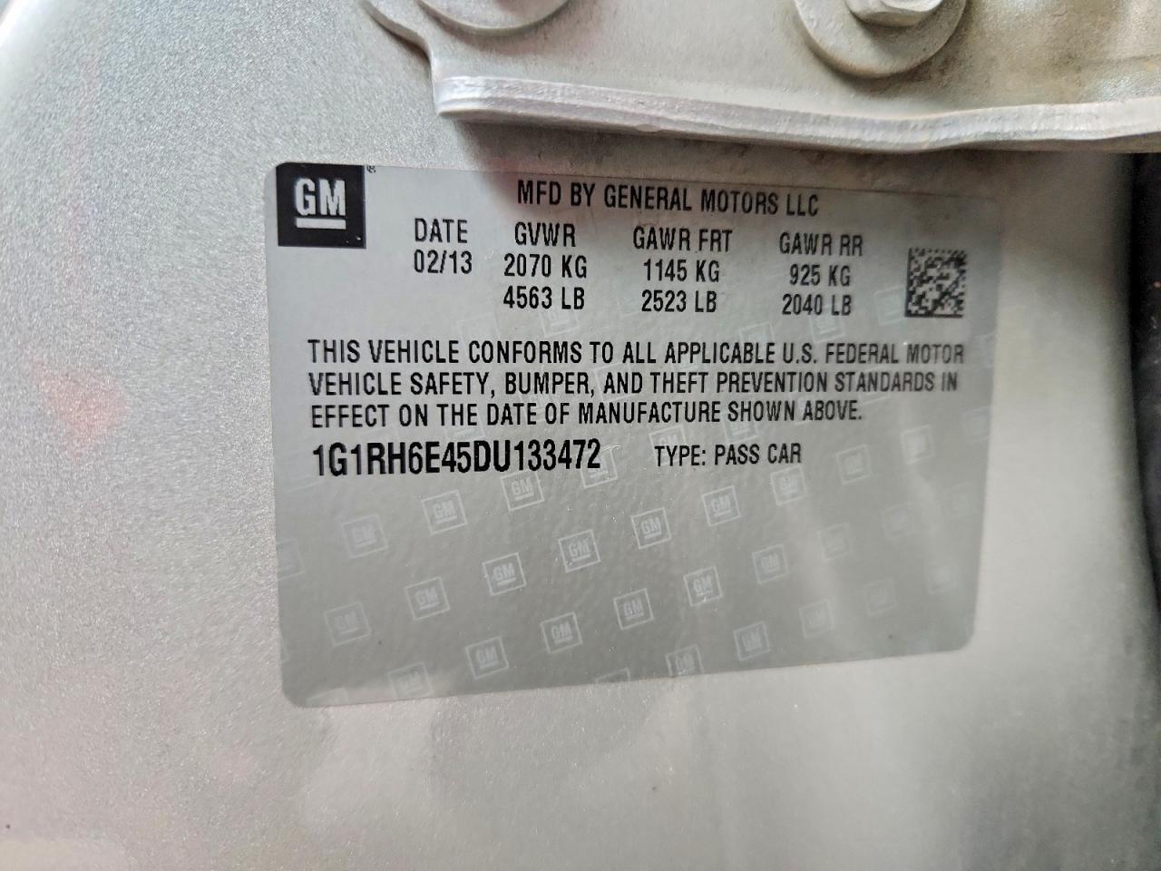 2013 CHEVROLET VOLT photo 12