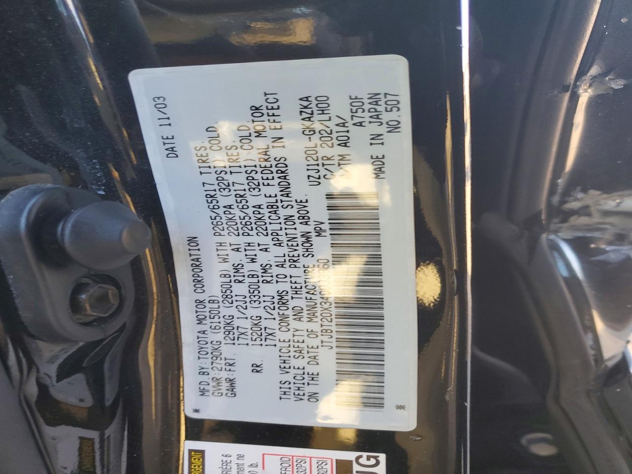 2004 LEXUS GX 470 photo 13
