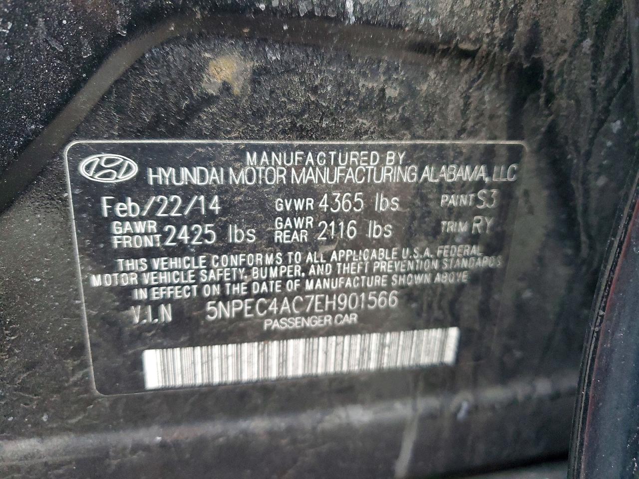 2014 HYUNDAI SONATA SE photo 12