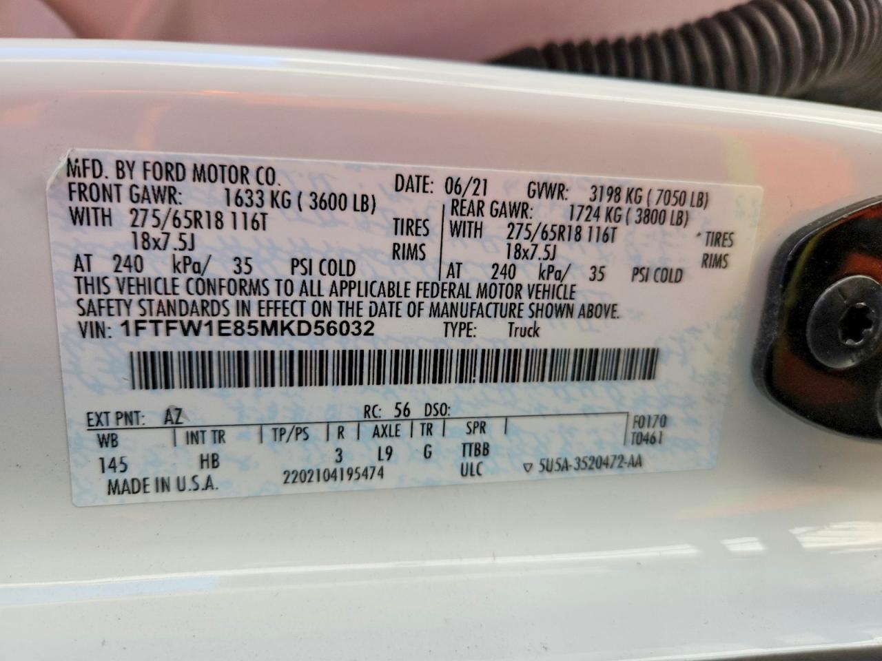 2021 FORD F150 SUPERCREW photo 23