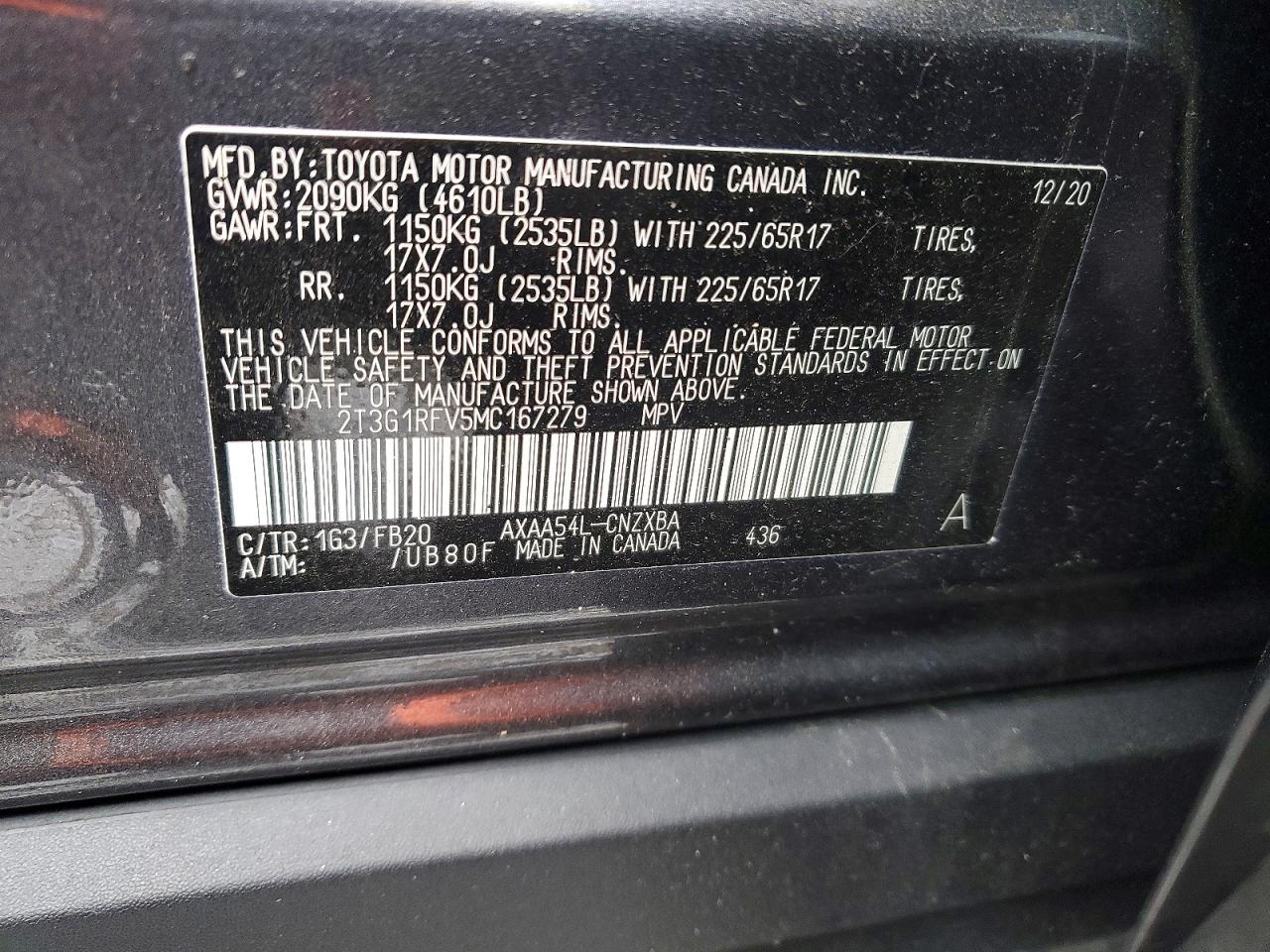 2021 TOYOTA RAV4 LE photo 13