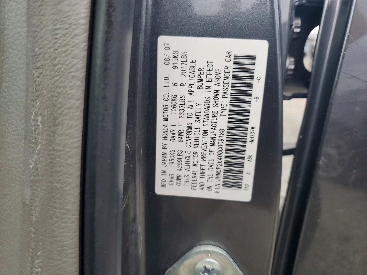 2008 HONDA ACCORD LXP photo 13