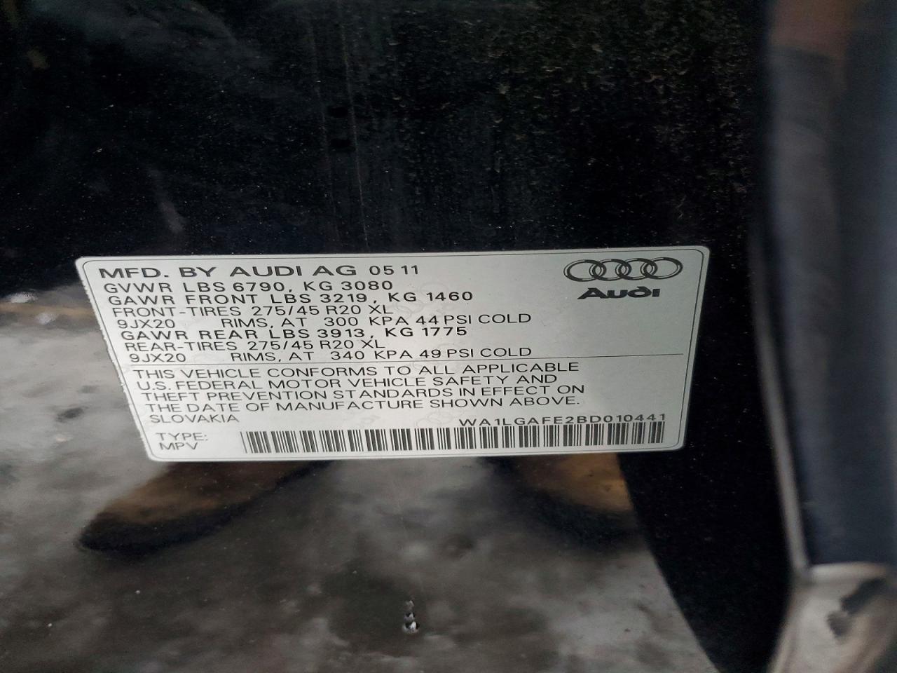 2011 AUDI Q7 PREMIUM PLUS photo 13