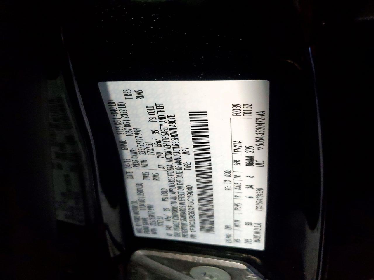 2015 FORD ESCAPE SE photo 25