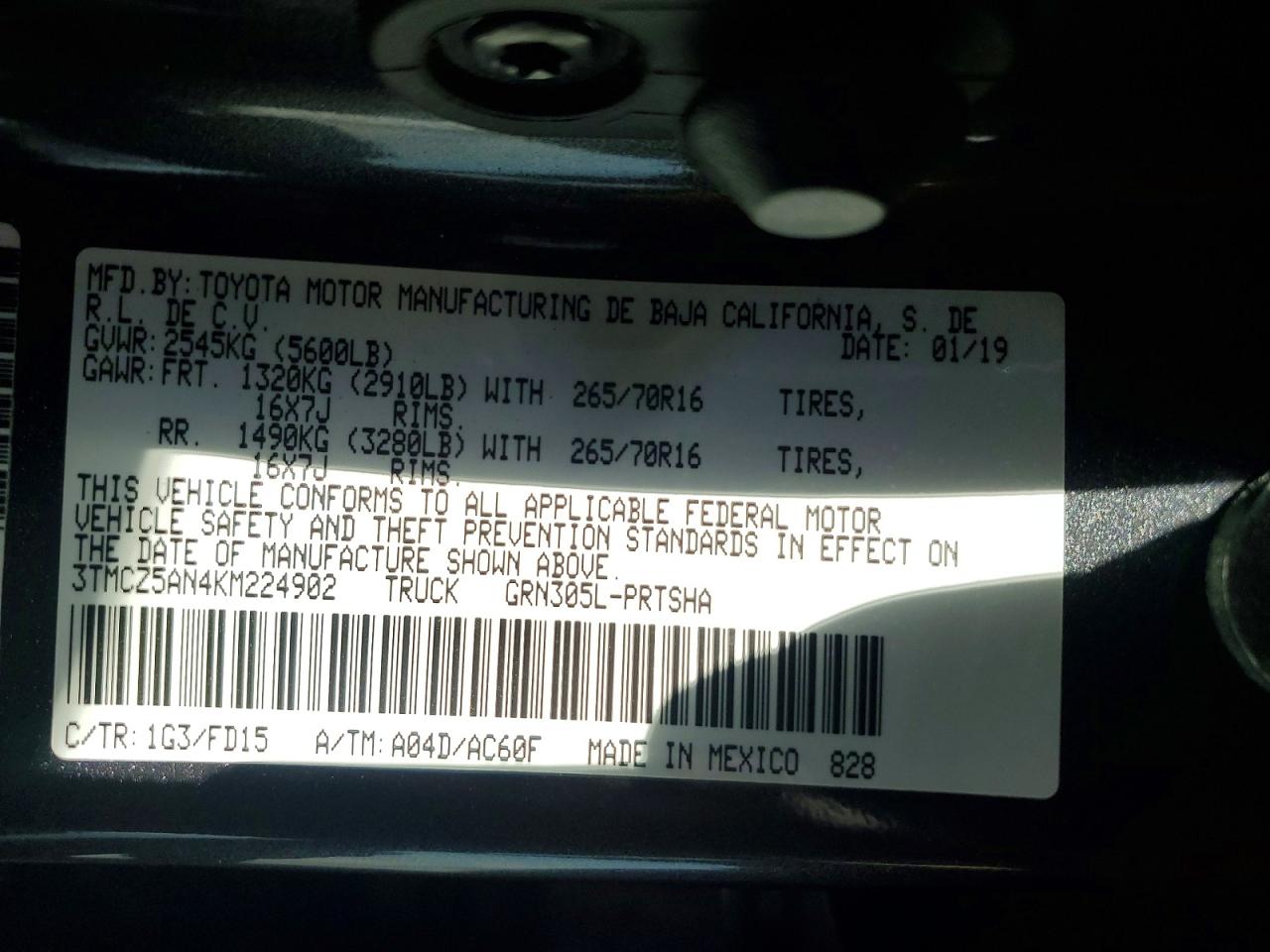2019 TOYOTA TACOMA DOUBLE CAB photo 23