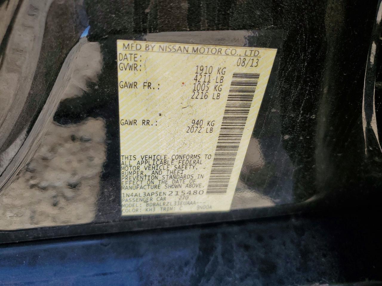 2014 NISSAN ALTIMA 2.5 photo 23