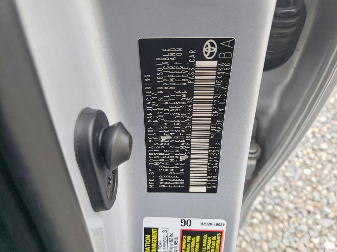 2017 TOYOTA COROLLA L photo 23