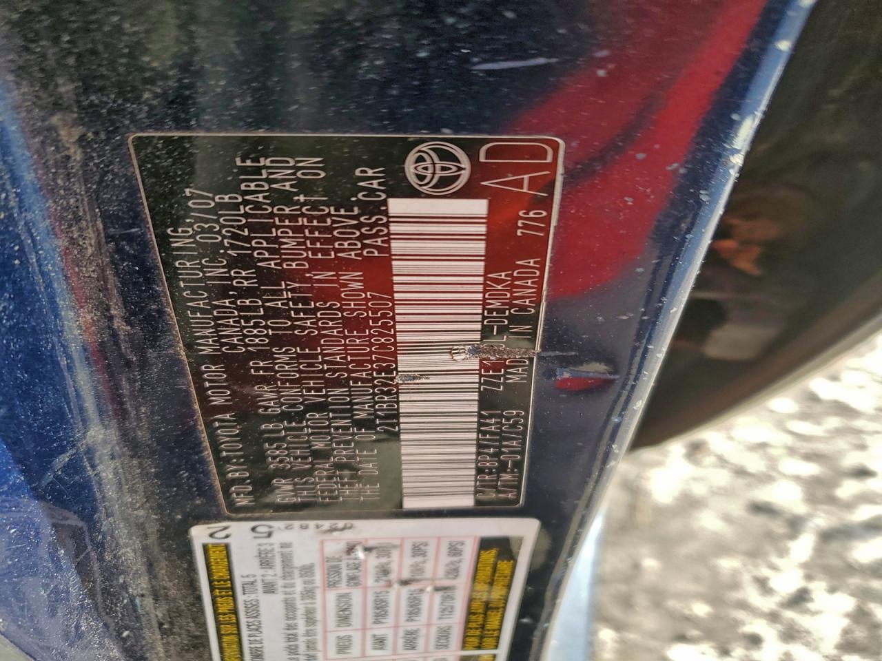 2007 TOYOTA COROLLA CE photo 12