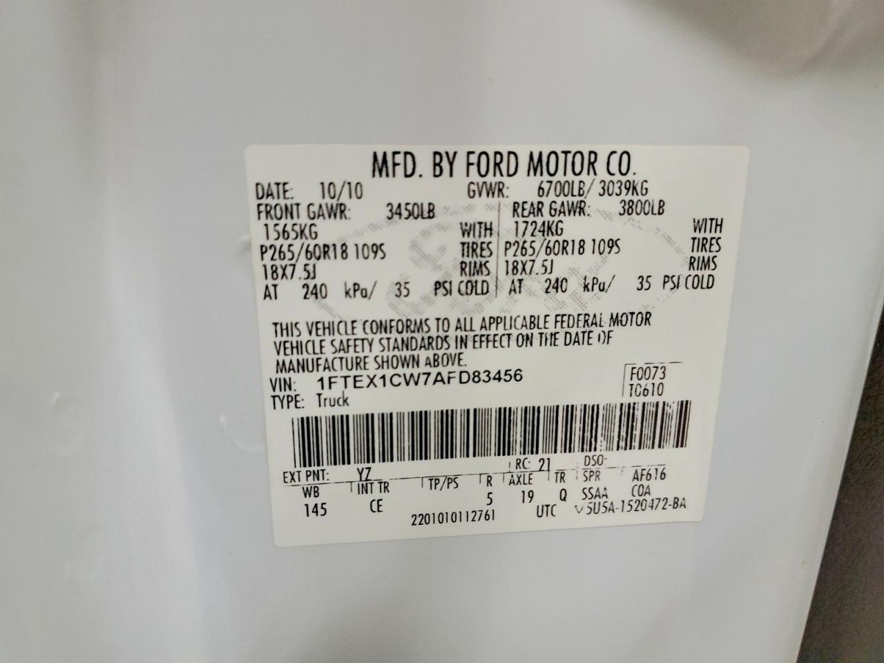2010 FORD F150 SUPER CAB photo 23