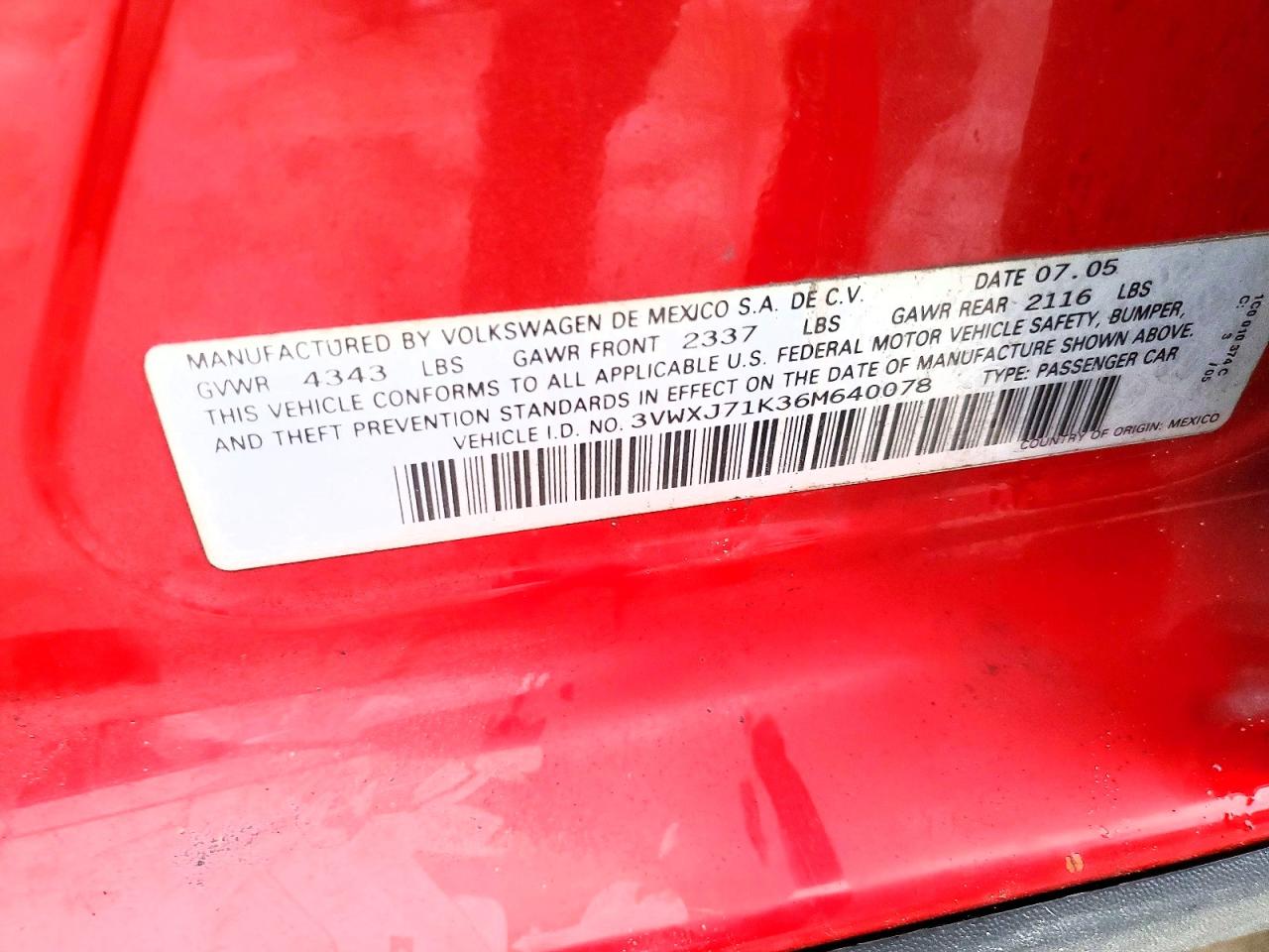 2006 VOLKSWAGEN JETTA GLI OPTION PACKAGE 2 photo 12