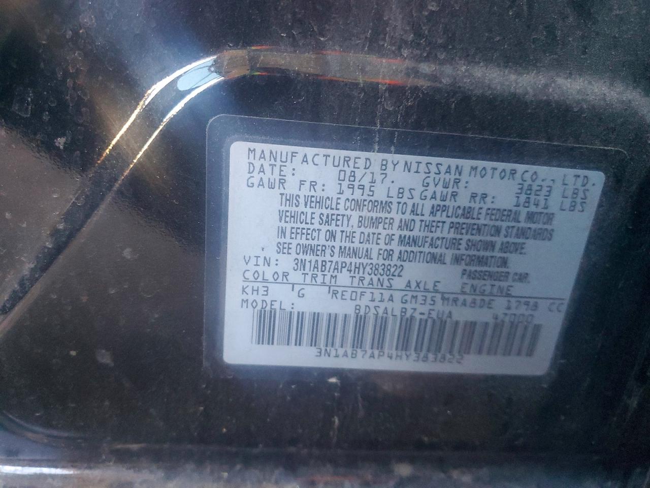 2017 NISSAN SENTRA S photo 12