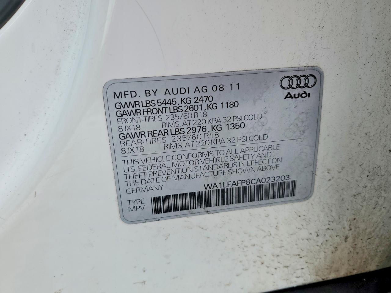 2012 AUDI Q5 PREMIUM PLUS photo 13