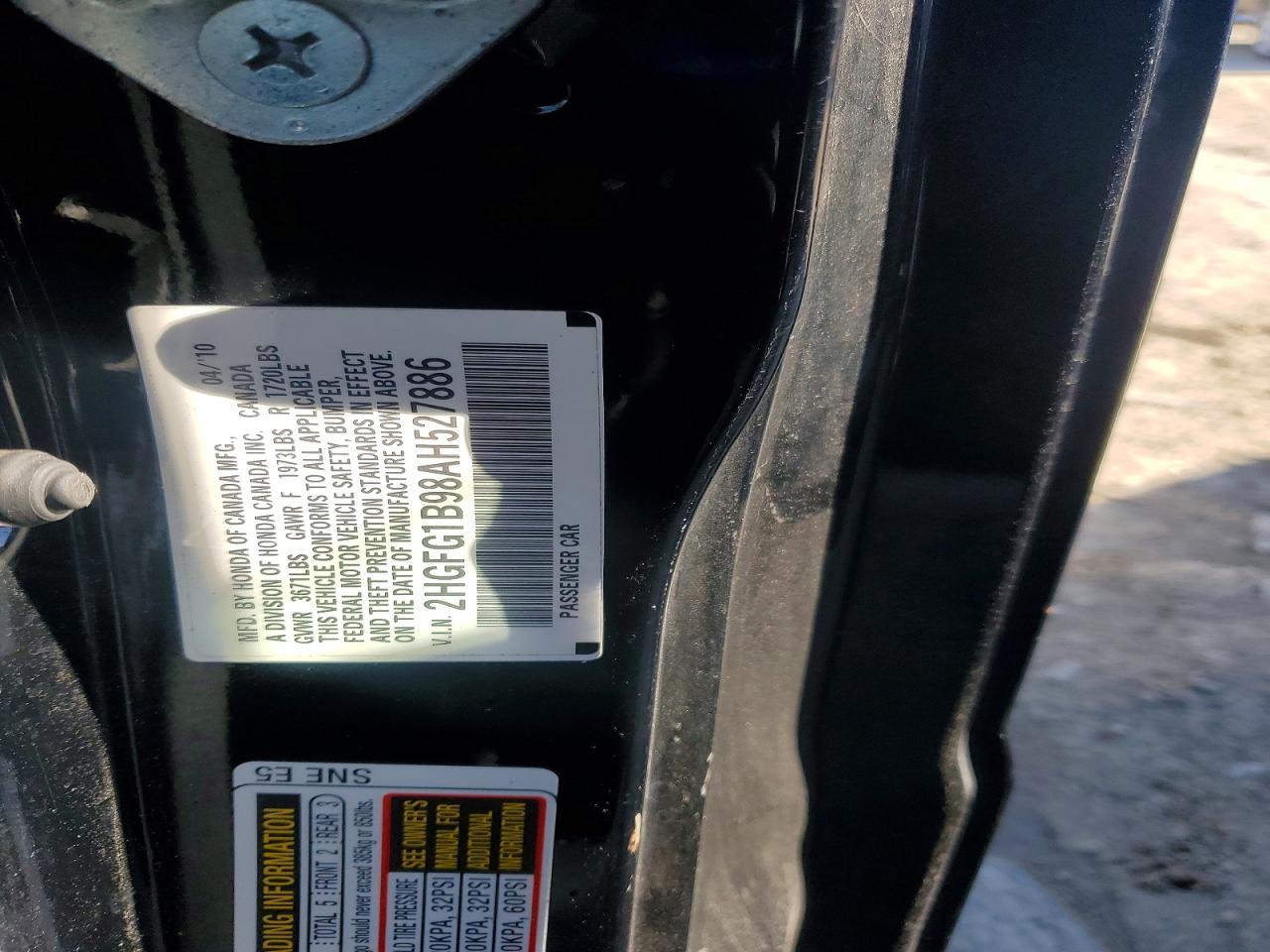 2010 HONDA CIVIC EXL photo 13