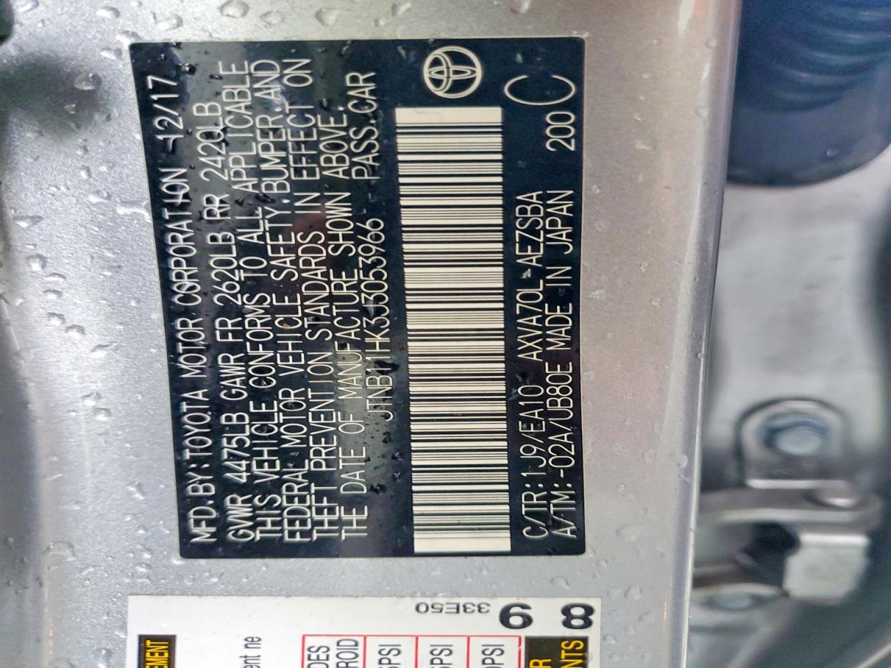 2018 TOYOTA CAMRY L photo 23