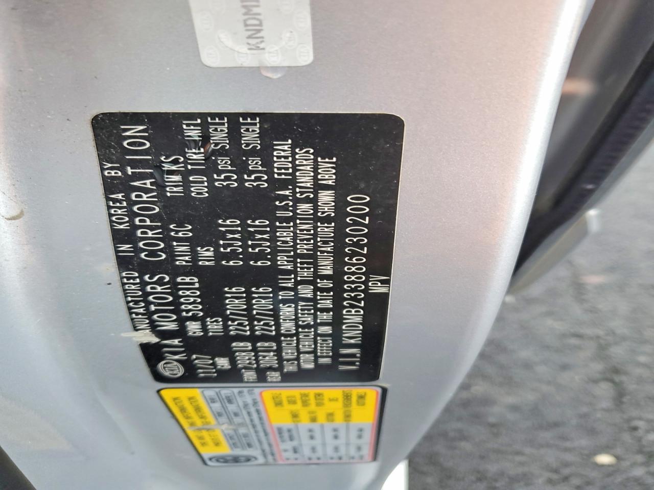 2008 KIA SEDONA EX photo 13