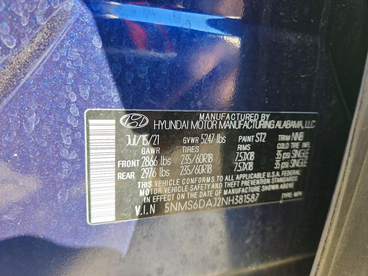 2022 HYUNDAI SANTA FE SEL photo 13