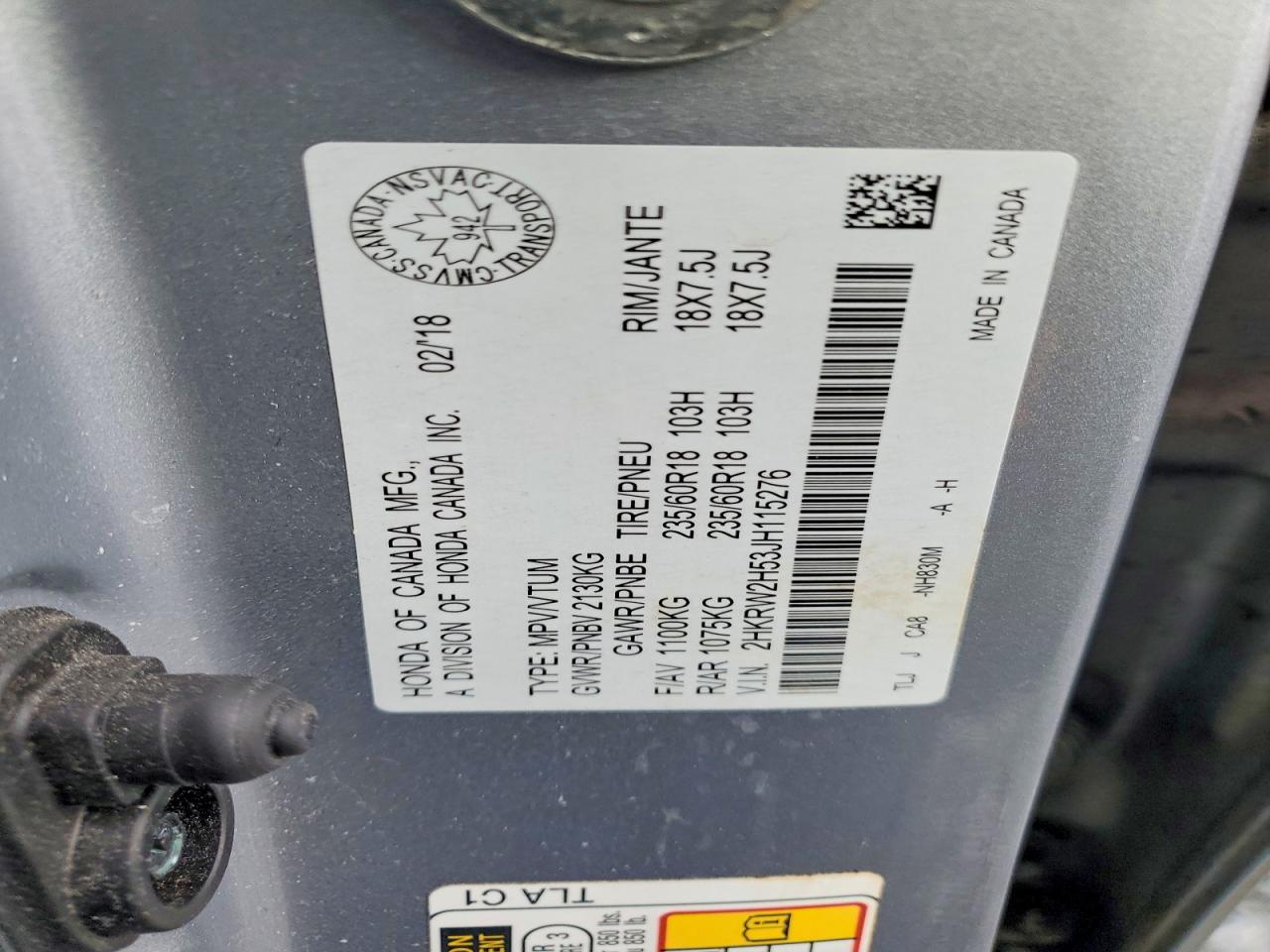 2018 HONDA CR-V EX photo 14