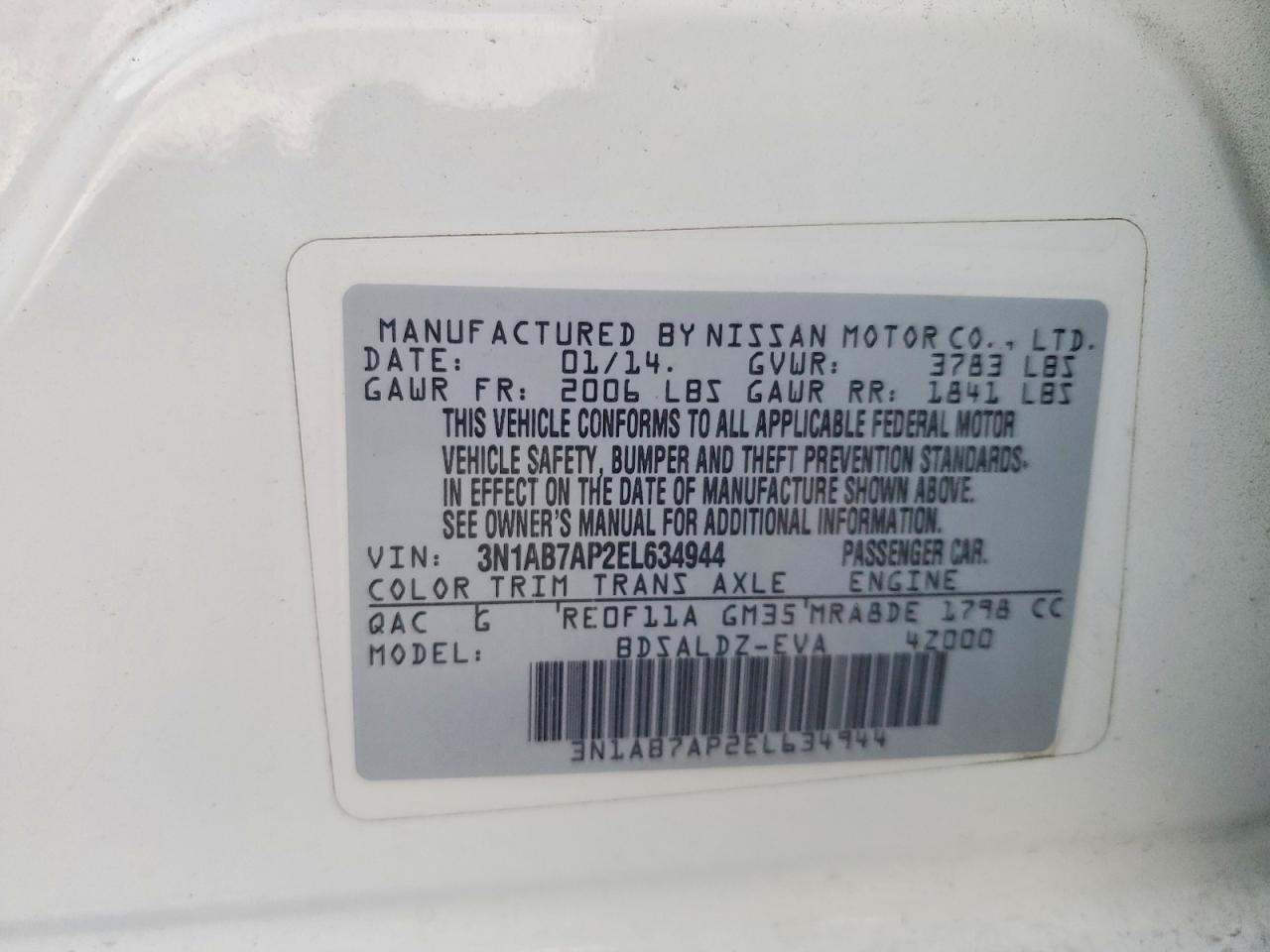 2014 NISSAN SENTRA S photo 23