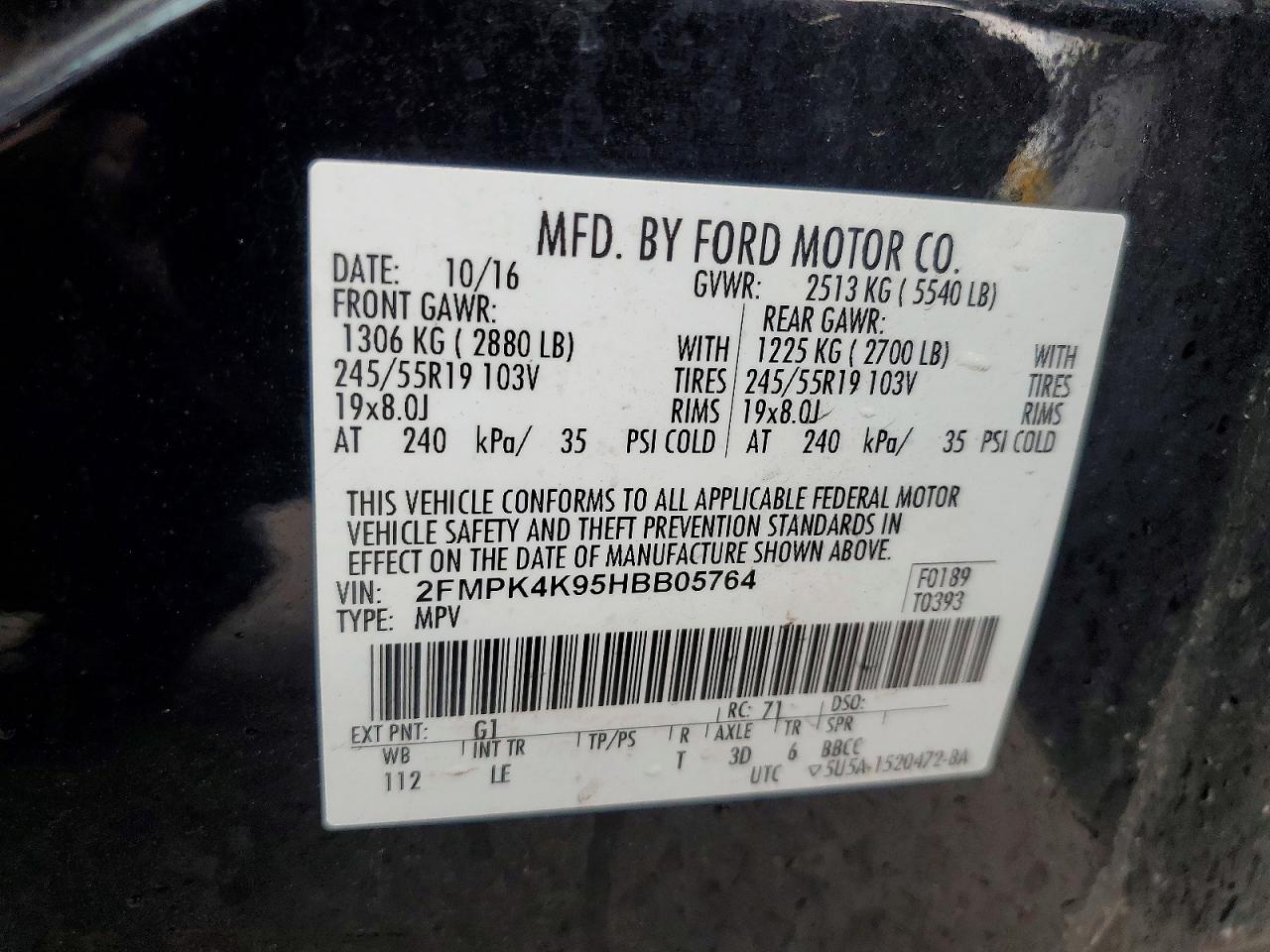 2017 FORD EDGE TITANIUM photo 13