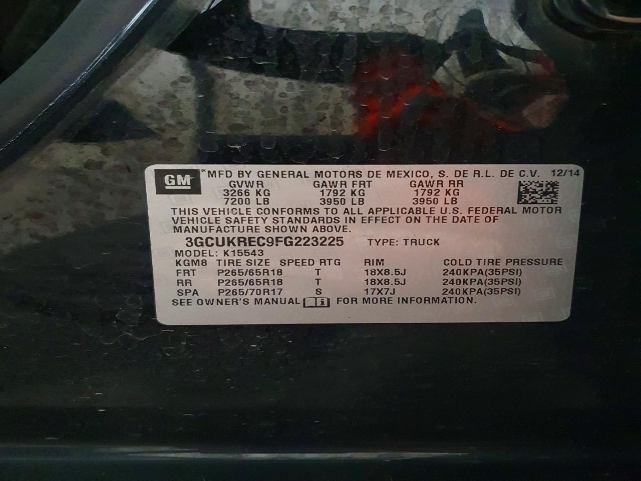2015 CHEVROLET SILVERADO K1500 LT photo 12