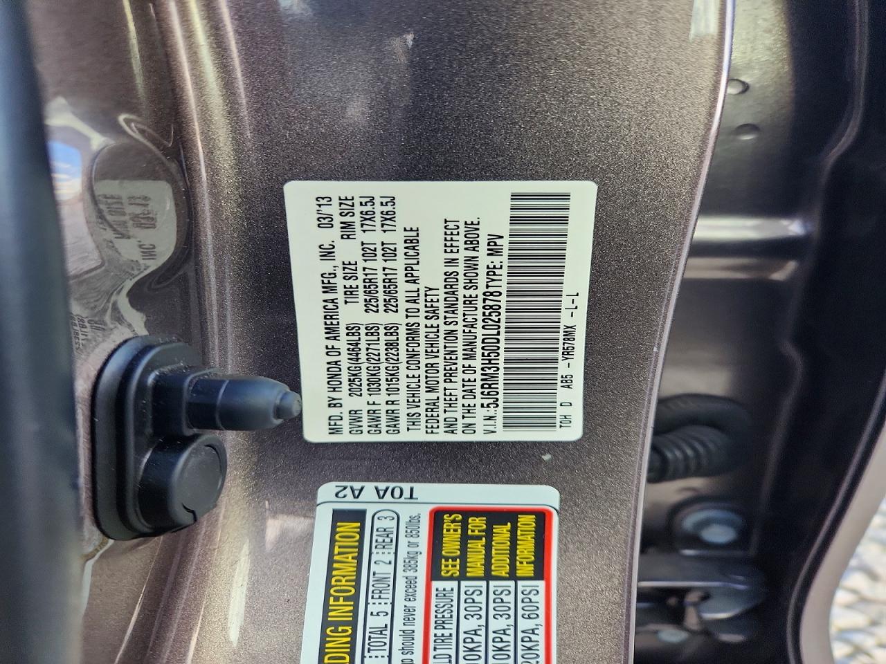 2013 HONDA CR-V EX photo 14