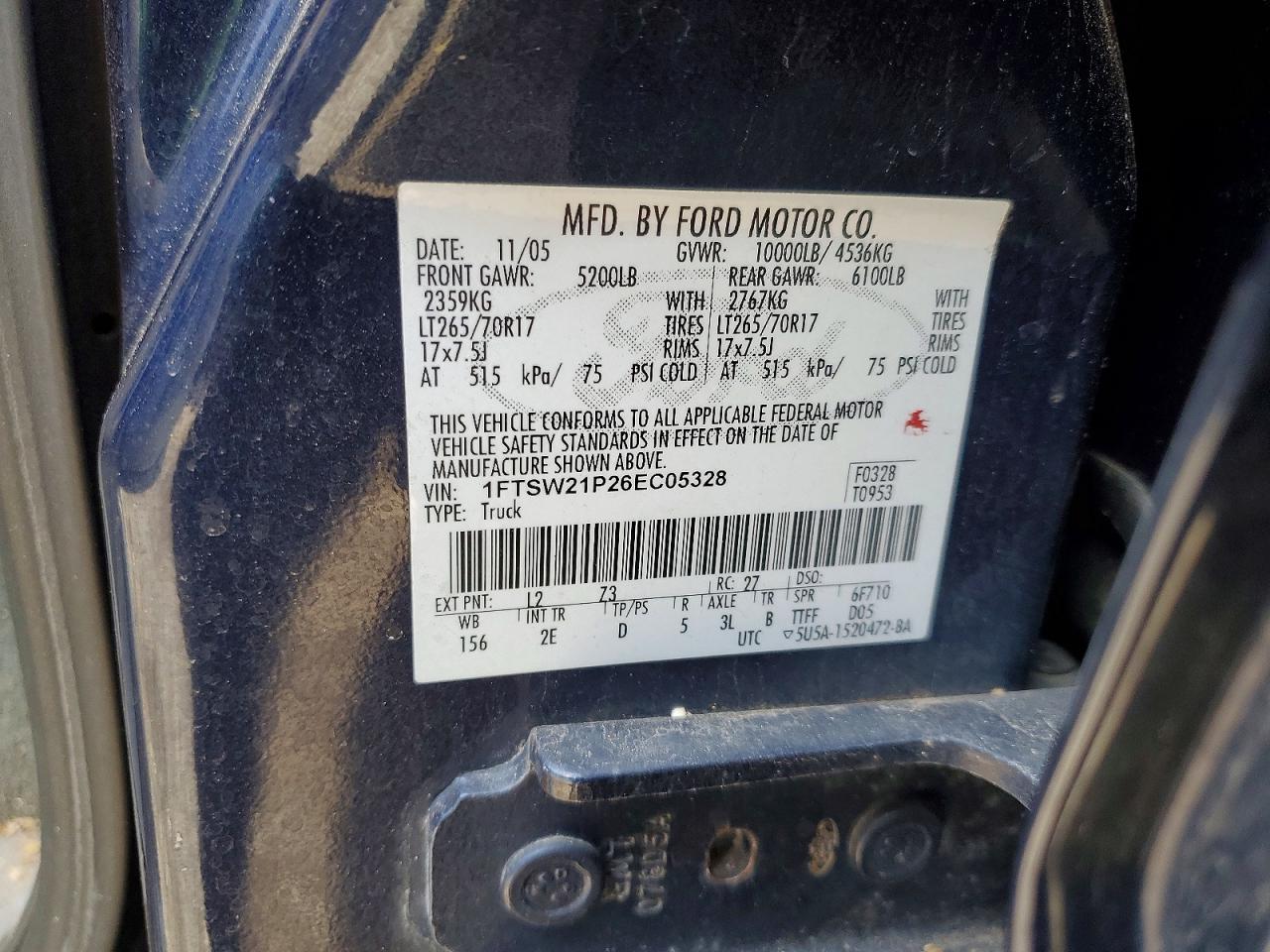 2006 FORD F250 SUPER DUTY photo 12