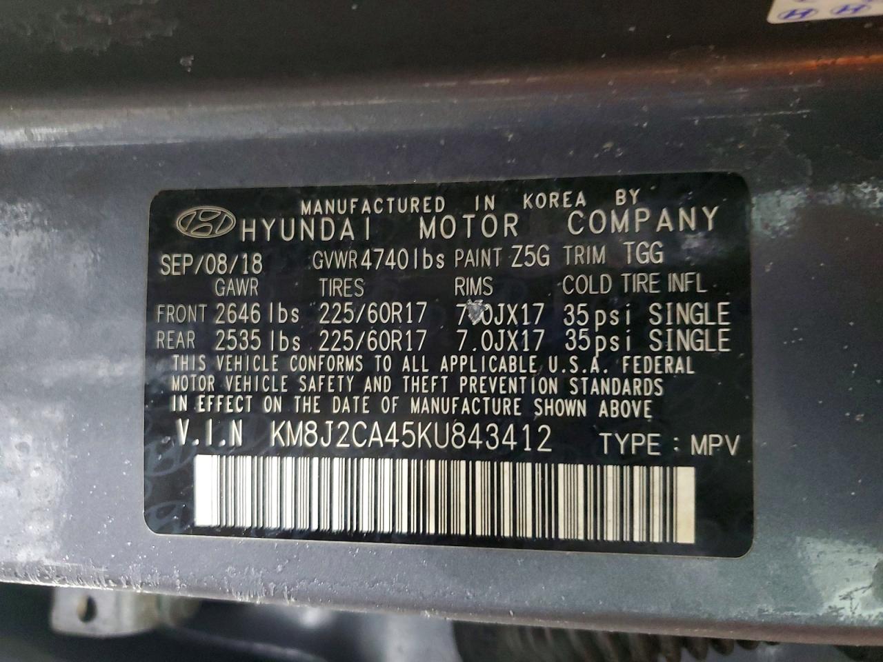 2019 HYUNDAI TUCSON SE photo 13