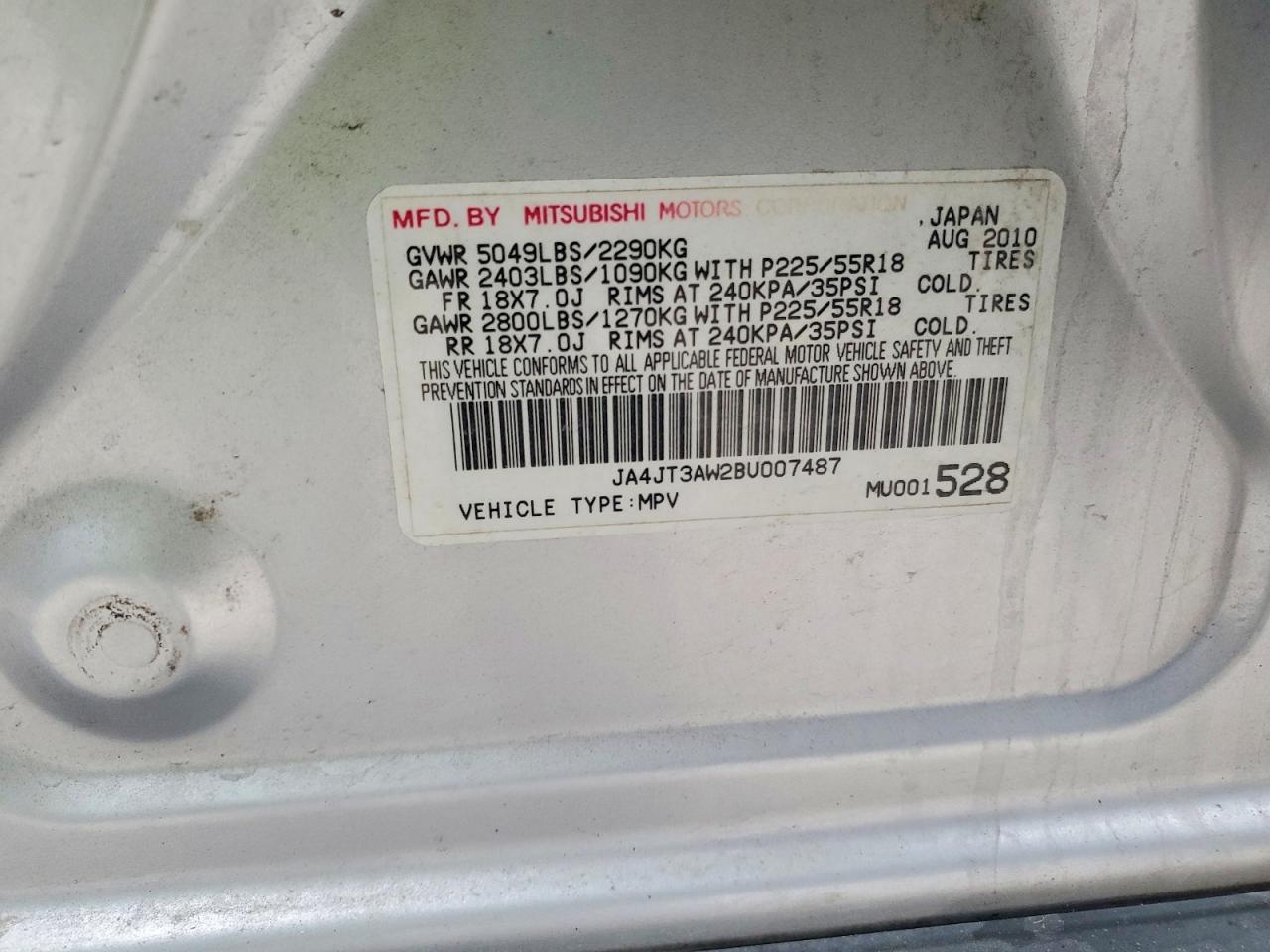 2011 MITSUBISHI OUTLANDER SE photo 13