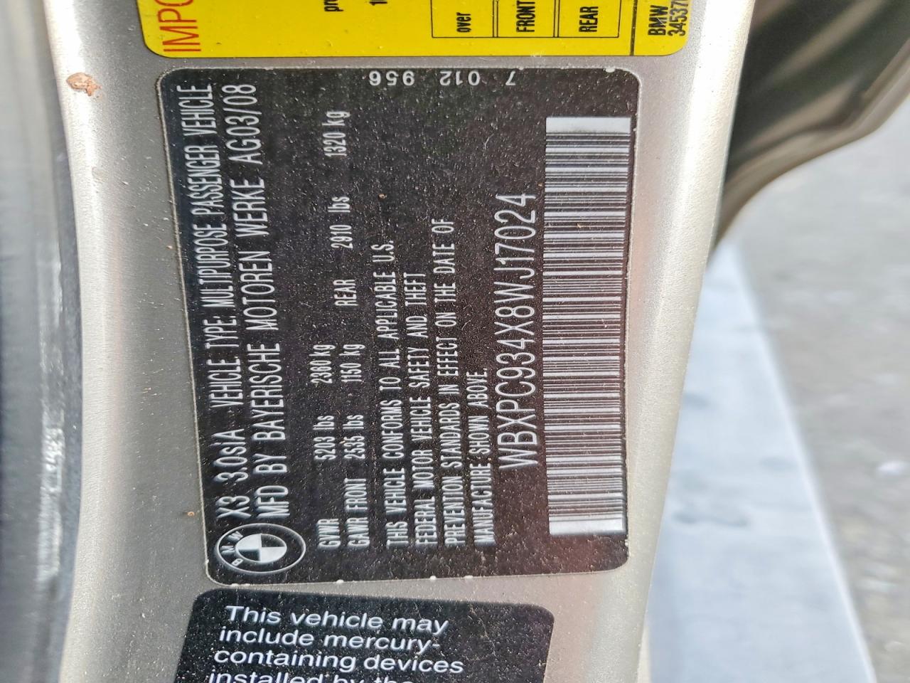 2008 BMW X3 3.0SI photo 13
