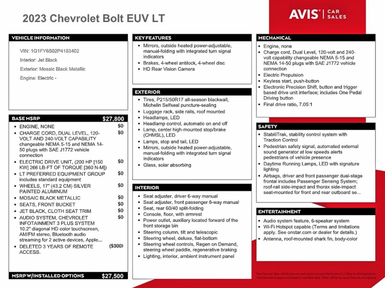 2023 CHEVROLET BOLT EUV LT photo 25