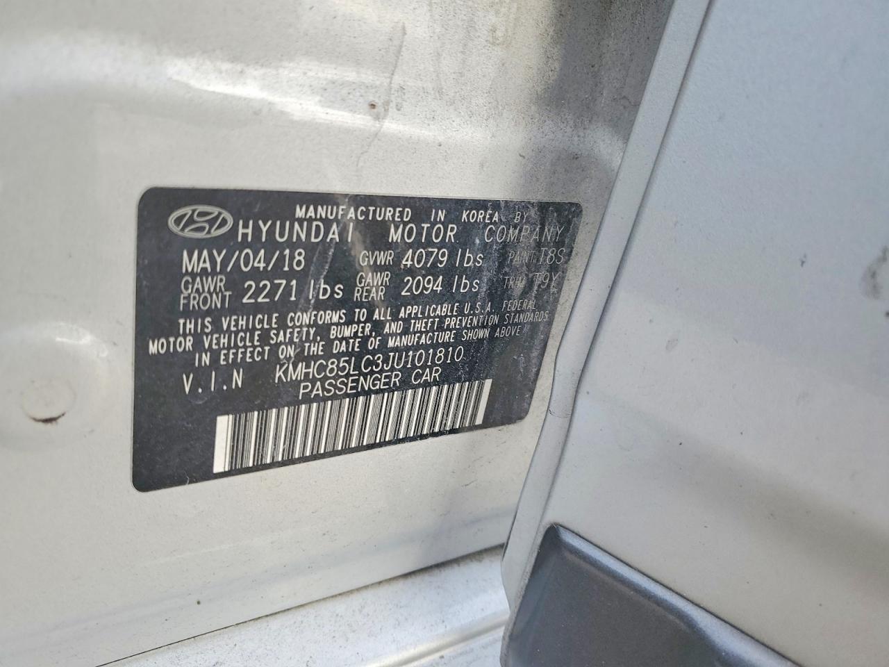2018 HYUNDAI IONIQ LIMITED photo 23