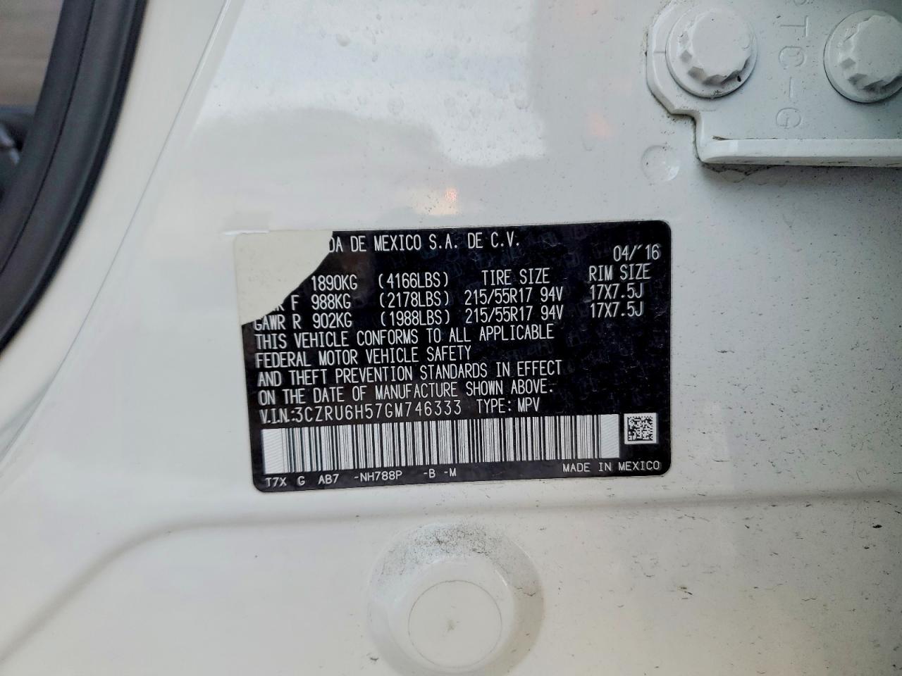 2016 HONDA HR-V EX photo 23
