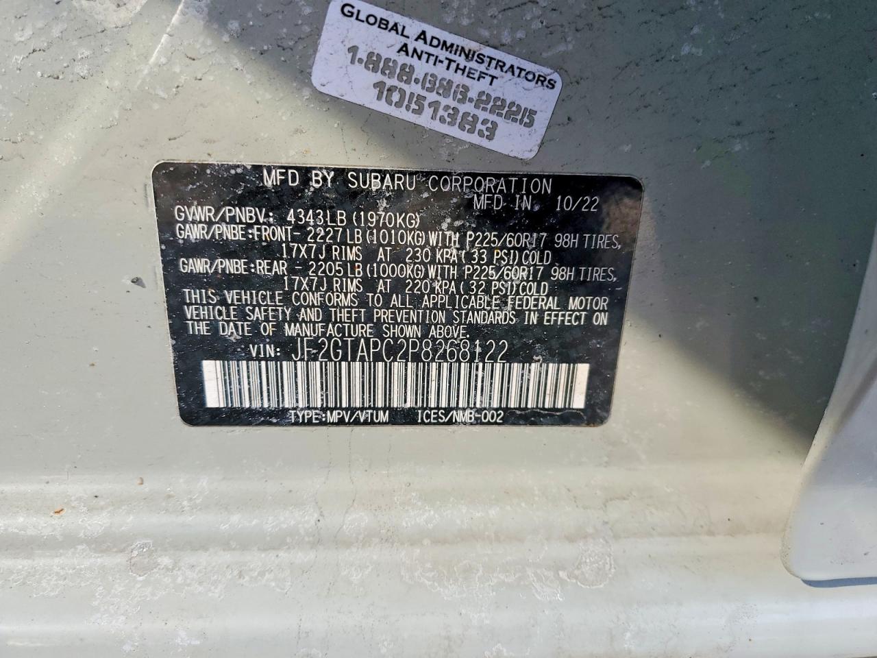 2023 SUBARU CROSSTREK PREMIUM photo 13